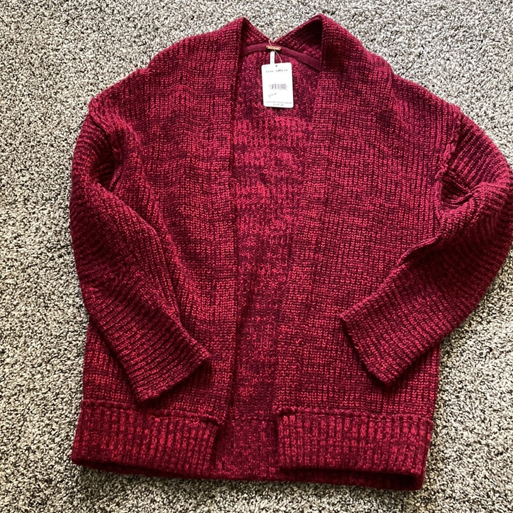 NWT FREE PEOPLE High Hopes Cardigan - Plum Blossom - Picture 5 of 6